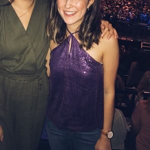 Purple sequined top